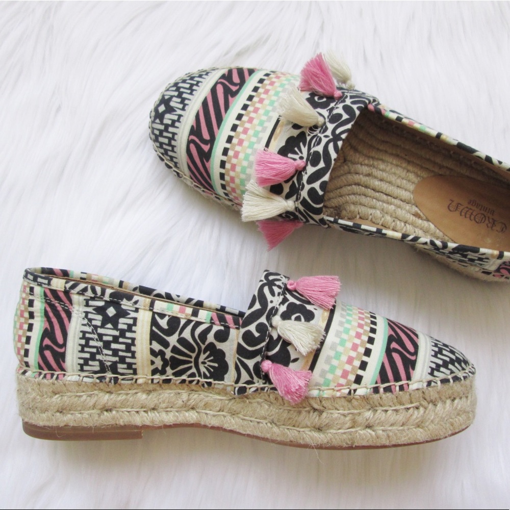 Crown Vintage Kalani flatform tassel espadrille